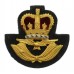 Royal Air Force (R.A.F.) Warrant Officer's Beret Badge - Queen's Crown