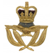 Royal Air Force (R.A.F.) Warrant Officer's Cap Badge - Queen's Crown