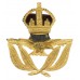 Royal Air Force (R.A.F.) Warrant Officer's Cap Badge - King's Crown