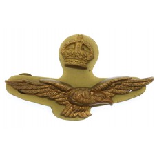 Royal Air Force (R.A.F.) Officer's Field Service Cap Badge - King's Crown