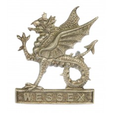 Wessex Brigade Officer's Silvered Cap Badge