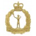 Royal Observer Corps Officer's Silvered Cap Badge - Queen's Crown