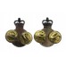 Pair of Dover Harbour Board Police Collar Badges - Queen's Crown