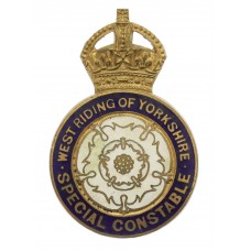 West Riding of Yorkshire Special Constabulary Enamelled Lapel Badge - King's Crown