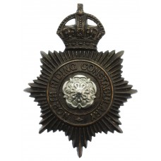 North Riding Constabulary Night Helmet Plate - King's Crown