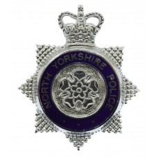 North Yorkshire Police Senior Officer's Enamelled Cap Badge - Queen's Crown