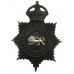 Surrey Constabulary Night Helmet Plate - King's Crown