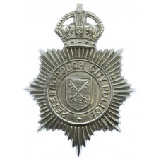 Peterborough City Police Helmet Plate - King's Crown