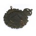 Warwickshire Constabulary Small Blackened Brass Wreath Helmet Plate - King's Crown