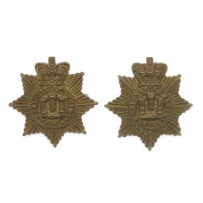 Pair of Victorian Devonshire Regiment Collar Badges