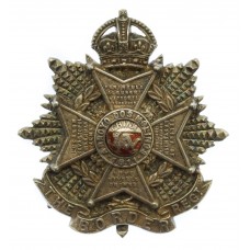 Border Regiment Officer's Silver & Enamel Cap Badge - King's Crown