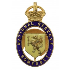 WW1 National Reserve Somerset Enamelled Lapel Badge