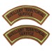 Pair of Auxiliary Territorial Service A.T.S. (AUXILIARY TERRITORIAL/SERVICE) Cloth Shoulder Titles