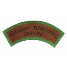 Auxiliary Territorial Service A.T.S. (AUXILIARY TERRITORIAL/SERVICE) WW2 Printed Shoulder Title