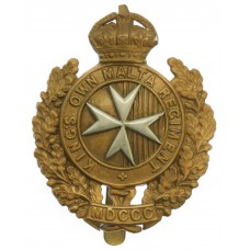King's Own Malta Regiment Cap Badge - King's Crown
