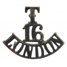 16th County of London Bn. (Queen's Westminster Rifles) London Regiment (T/16/LONDON) Shoulder Title