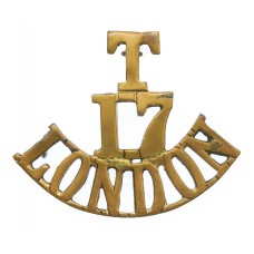 17th County of London Bn. (Poplar & Stepney Rifles) London Regiment (T/17/LONDON) Shoulder Title