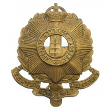 10th County of London Bn. (Hackney Rifles) London Regiment Cap Badge - King's Crown