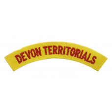 Devon Territorials Cloth Shoulder Title