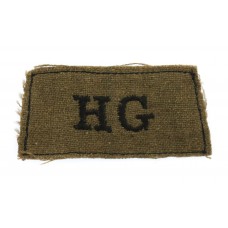 Home Guard (HG) WW2 Cloth Slip On Shoulder Title