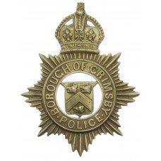 Grimsby Borough Police Helmet Plate - King's Crown
