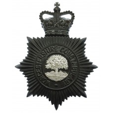 Worcestershire Constabulary Night Helmet Plate - Queen's Crown