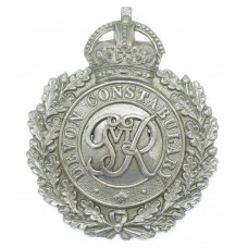 George VI Devon Constabulary Wreath Helmet Plate