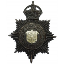East Riding of Yorkshire Constabulary Night Helmet Plate - King's Crown