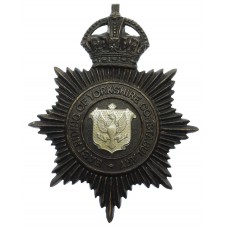 East Riding of Yorkshire Constabulary Night Helmet Plate - King's Crown