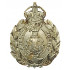 Huddersfield Police Wreath Helmet Plate - King's Crown