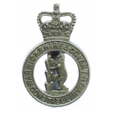 Warwickshire & Coventry Constabulary Cap Badge - Queen's Crow