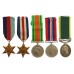 WW2 and Territorial Efficiency Medal Group of Five - Sjt. J.H. Millard, Royal Artillery (formerly, Sherwood Foresters)