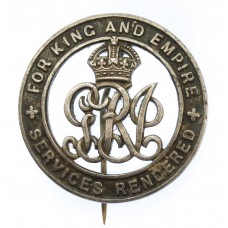 WW1 Silver War Badge - Spr. F.S. Dudley, 9th Signal Coy. Royal Engineers - Wounded