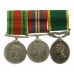 WW2 Defence Medal, War Medal & George VI Territorial Efficiency Medal Group of Three - Sjt. G.A. Brettell, Royal Artillery