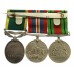 WW2 Defence Medal, War Medal & George VI Territorial Efficiency Medal Group of Three - Sjt. G.A. Brettell, Royal Artillery