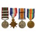 1895 IGS (3 Clasps), WW1 1914-15 Star, British War Medal and Victory Medal Group of Four - Gnr. W.E. Long, Royal Artillery