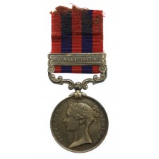 1854 India General Service Medal (Clasp - Jowaki 1877-8) - Pte. W. Chambers, 4th Bn. Rifle Brigade