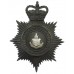 County Borough of Barrow-in-Furness Police Night Helmet Plate - Queen's Crown