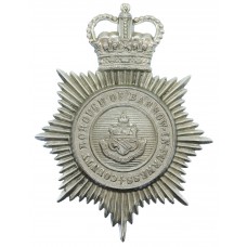 County Borough of Barrow-in-Furness Police Helmet Plate - Queen's Crown