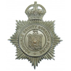 Rochdale County Borough Police Helmet Plate  - King's Crown