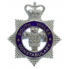 South Wales Constabulary Senior Officer's Enamelled Cap Badge - Queen's Crown