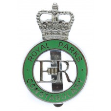 Royal Parks Constabulary Enamelled Cap Badge - Queen's Crown