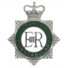 Parks Constabulary Enamelled Cap Star Badge - Queen's Crown