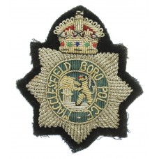 Macclesfield Borough Police Bullion Cap Badge - King's Crown