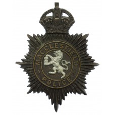 Macclesfield Borough Police Night Helmet Plate - King's Crown