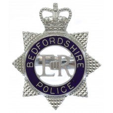 Bedfordshire Police Senior Officer's Enamelled Cap Badge - Queen's Crown