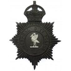 Liverpool City Police Night Helmet Plate - King's Crown
