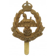 East Lancashire Regiment WW1 All Brass Economy Cap Badge