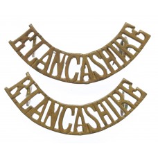 Pair of East Lancashire Regiment (E. LANCASHIRE) Shoulder Titles