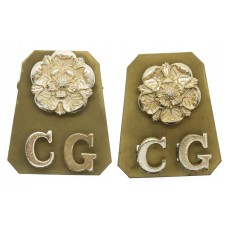 Pair of Coldstream Guards Anodised (Staybrite) Shoulder Titles